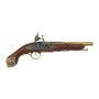 Pistola Flintlock dourada , século XVIII - 1