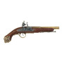 Pistola Flintlock dourada , século XVIII  - 1