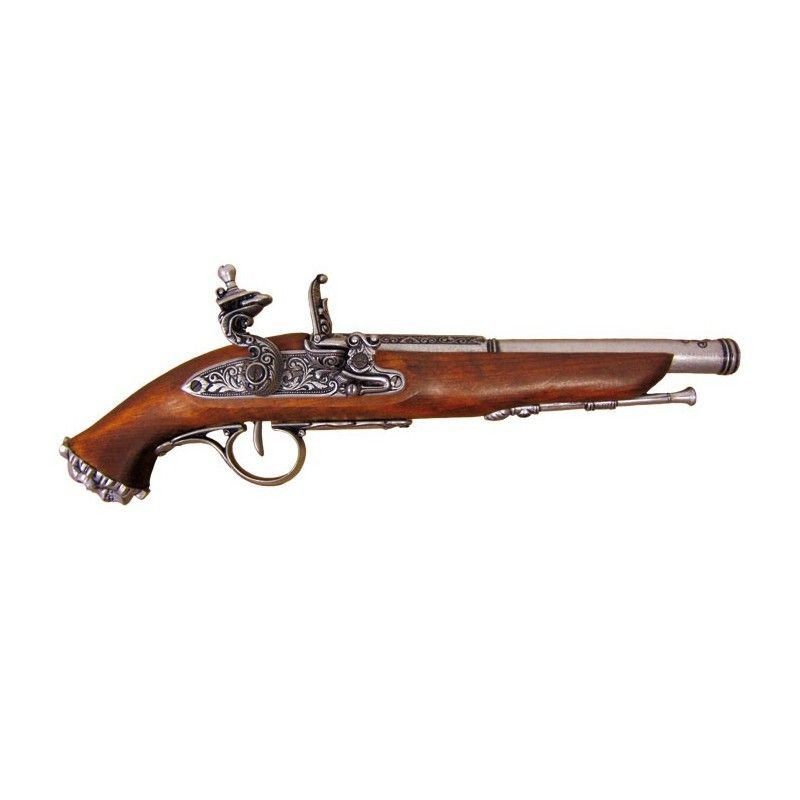 Pistola Pirata prateada , século XVIII - 1