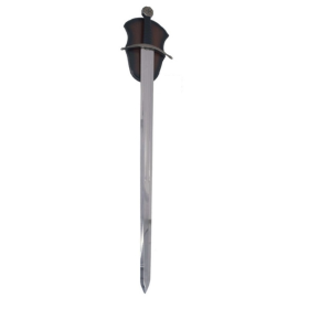 Espada Templária com soporte em madeira - 2