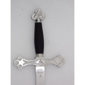 Espada Maçónica com cabo preto e Prata - 4
