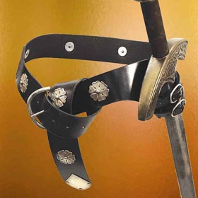 Leather sword belt