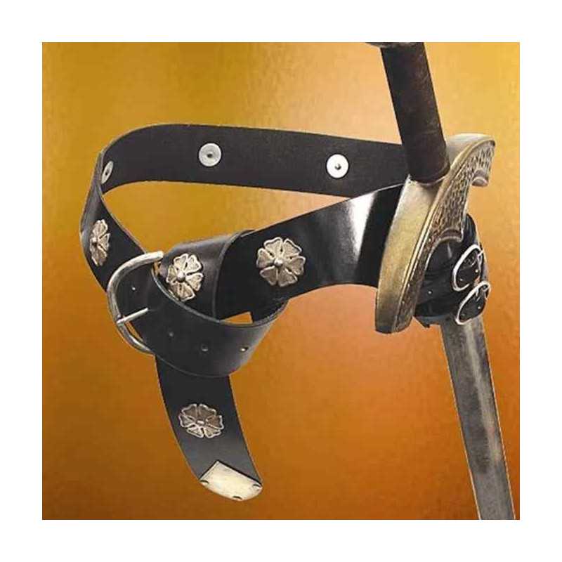 Leather sword belt This eternal belt is made of thick leather of hi...