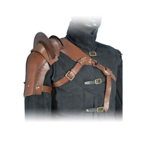 Shoulder Armour, Brown, Leather Shoulder  - 5