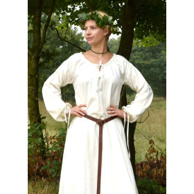 Vestido de mulher Medieval Ana, cor natural  - 3
