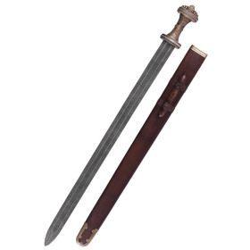 Épée anglo-saxonne de ruelle de fetter avec la gaine, 8ème c., lame en acier de Damas  - 1