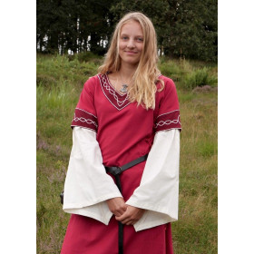 Vestido de mulher Medieval, Alvina, vermelho / branco  - 12
