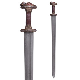 Espada vikinga con esath, acero de Damasco