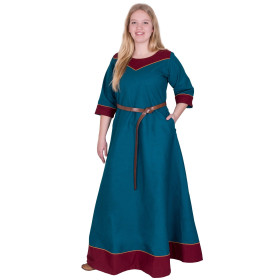 Vestido Viking Gesine, vermelho / azul  - 18