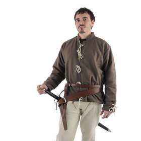Cinturón de espada ancha medieval alta - Versión para zurdos