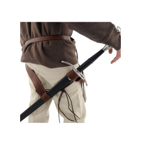 Medieval wide sword belt - left-handed version
