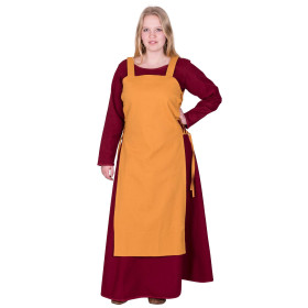 Viking apron dress / Tinna Overdress, mustard yellow  - 16