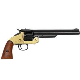 Revolver fabricado pela Smith & Wesson preto e dourado - 5