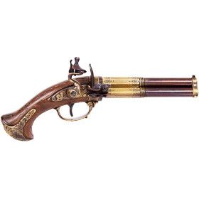 Pistola de pederneira, França s.XVIII - 2