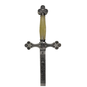 Masonic sword ivory and silver white cape  - 2