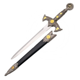 Crossed Templar dagger with scabbard  - 5