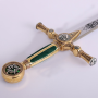 Espada maçônica, dourada, com gravuras, Marto - 6