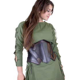 Dark elf corset, black/brown, LARP leather armor  - 5