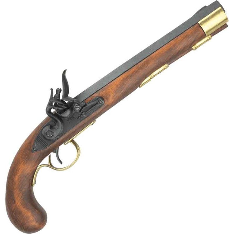 Pistola Kentucky dourada, seculo.XIX - 3