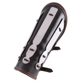 Leather clamp with steel stripes  - 1