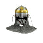 Robert the Bruce helmet, medieval bascineto with aventail, 1.6 mm steel  - 1