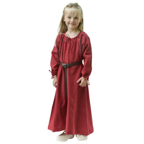 Vestido medieval Ana para niños, rojo  - 2