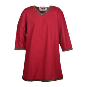 Cotton Viking tunic, dark red  - 2