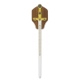 Espada Templária dourada com soporte em madeira - 1