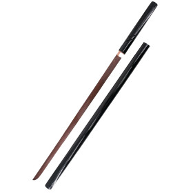 Funcional Shirasaya AISI 1045 com lâmina em aço damasco vermelho com fio,  - 2