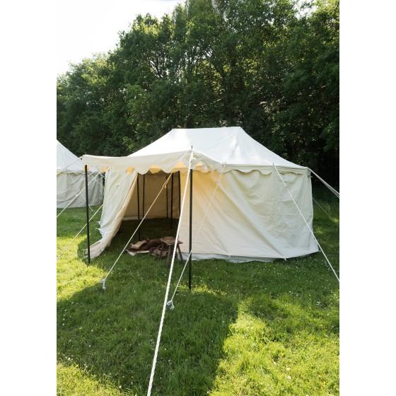 Knights Tent Burgund, 5 x 8 m, 425 g/m², natural colour, medieval tent  - 1