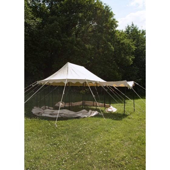 Knights Tent Burgund, 5 x 8 m, 425 g/m², natural colour, medieval tent - 9