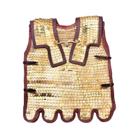 Lorica Squamata, armadura de escama de latão com dobra de ombro  - 1