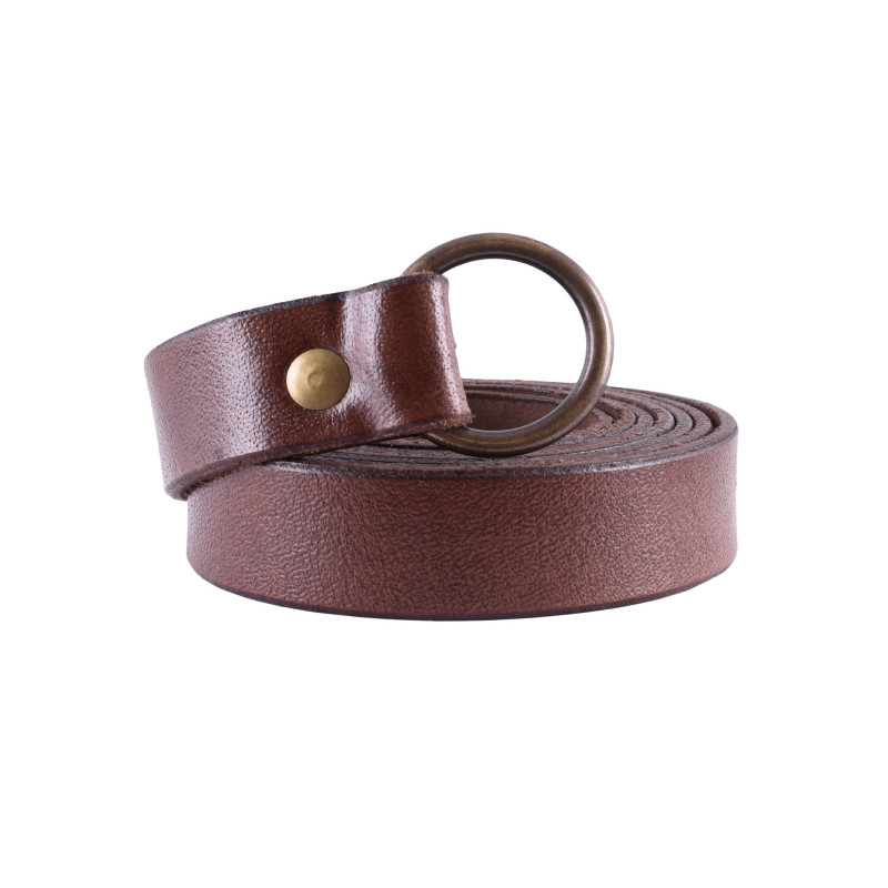 Medieval Long Belt, Leather, 160 cm, brown - 1