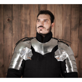 Medieval warrior shoulder pads, soft steel of 16 caliber - 4