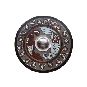 Escudo Viking com Motivo Corvo e Triquetras, 61 cm  - 1