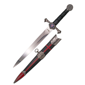 Nickel Templar Dagger 40cm, with sheath  - 3