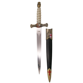 Templar dagger, with golden details, includes hem  - 1