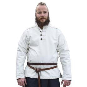 Camicia medievale Corvin con pizzo, bianco  - 1