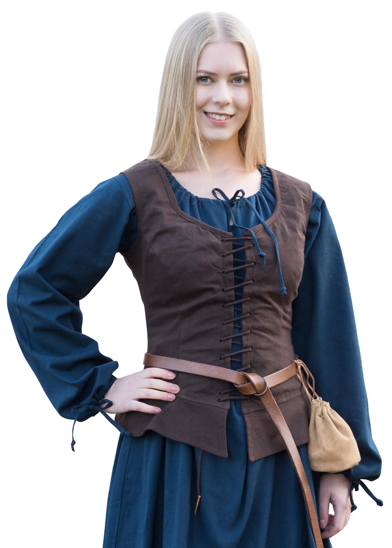 Medieval Tilda bodice, brown When combined with a matching blouse,