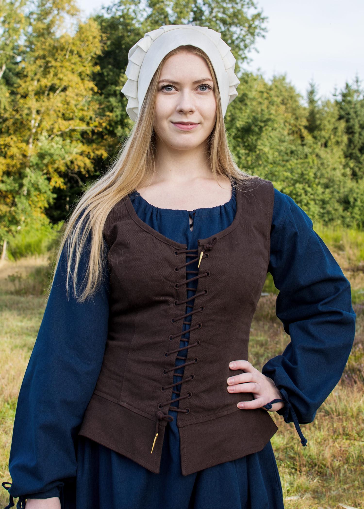 Medieval Tilda bodice, brown When combined with a matching blouse,