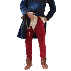 Meia-calça medieval com atacadores, vermelha  - 4