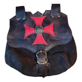 Bolso de cintura Crusader hecho a mano en cuero genuino  - 3