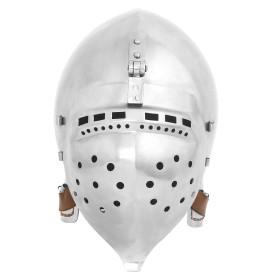 Fully Functional Medieval Helmet BATTLE READY Calibre 16 Steel Helmet  - 2