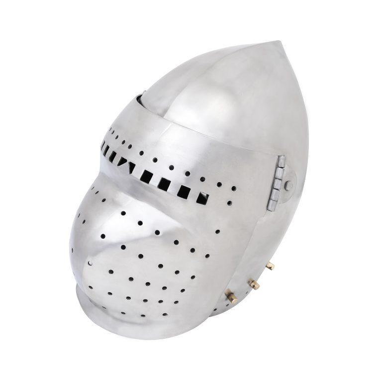 helmet with full visor of the fourteenth century caliber 14mm