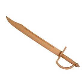 Espada de treinamento funcional de madeira feita à mão pirata  - 3
