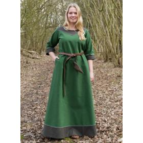 Medieval Dress Gesine, Canvas, Green  - 1