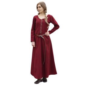 Vestido Cotehardie Ava medieval, vinho tinto  - 1