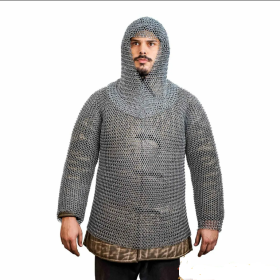 Medieval Hood and Long Sleeve Shirt, Ass, DI 10mm, Zinc plated  - 2