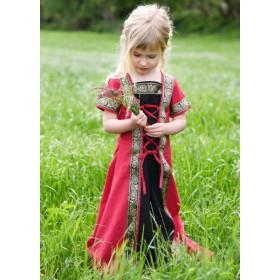 Eleanor Children's Medieval Dress, Short Sleeve, Red/Black  - 1
