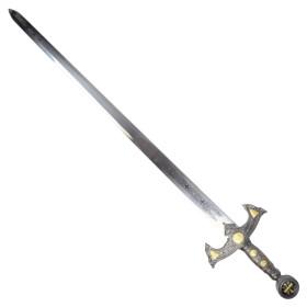 DECORATED TEMPLAR SWORD WITHOUT SCABBARD  - 1